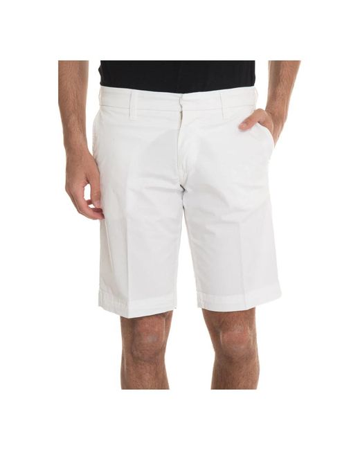 Bermuda in cotone stretch con tasca americana di Fay in White da Uomo