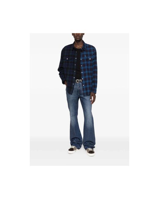 Purple Brand Blue Flared Jeans for men