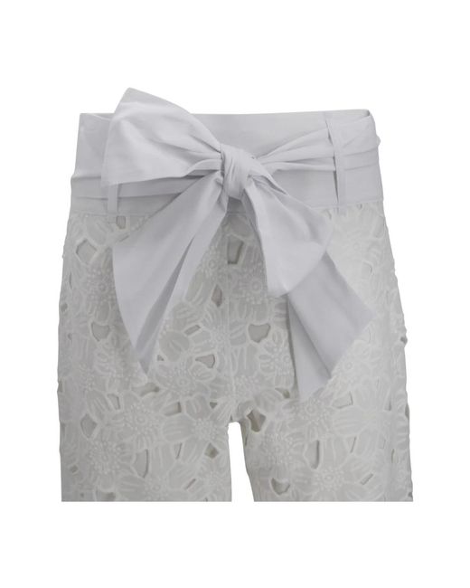 D.exterior Gray Cropped Trousers
