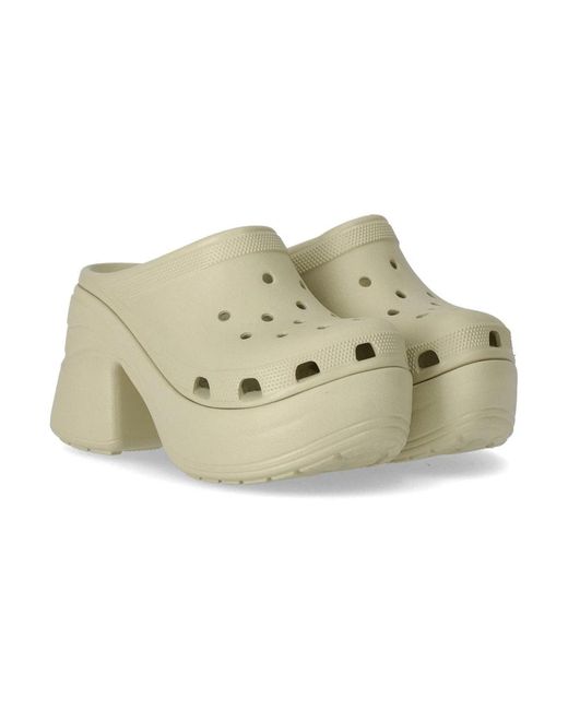 CROCSTM Natural Heeled Mules