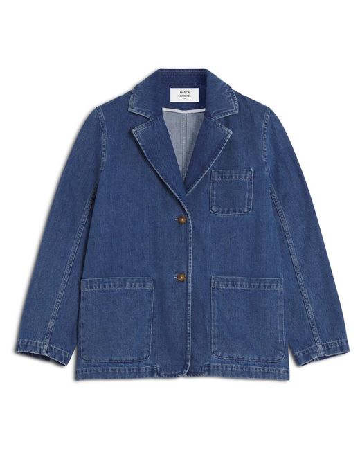Denim Jackets Maison Kitsuné de color Blue