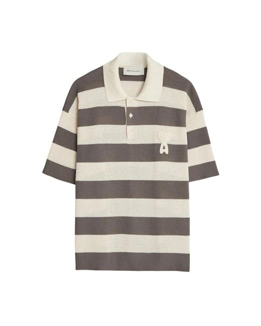 AMI Gray Polo Shirts for men