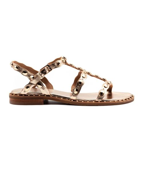 Ash Metallic Flat Sandals