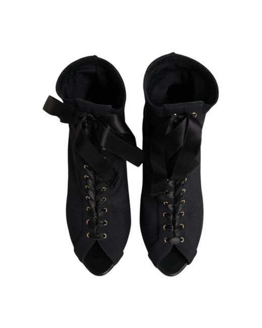 Dolce & Gabbana Black Heeled Boots
