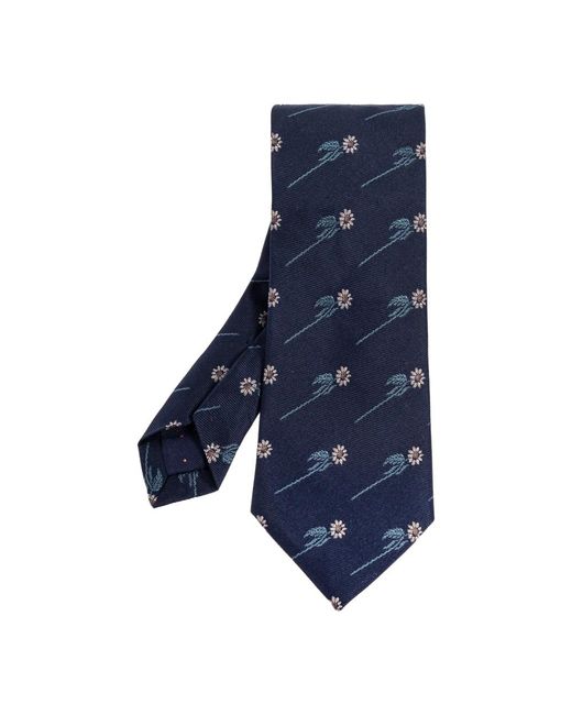 Paul Smith Accessoires ,Blauw ,Zijden Stropdas Met Bloemmotief in het Blue voor heren