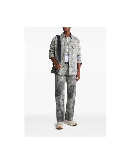 Etro Graues hemd mit knöpfen und taschen in Gray für Herren