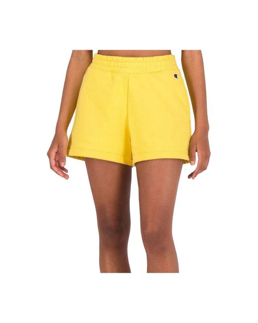 Champion Yellow Short Shorts