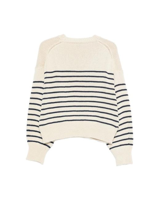 Alysi White Round-Neck Knitwear
