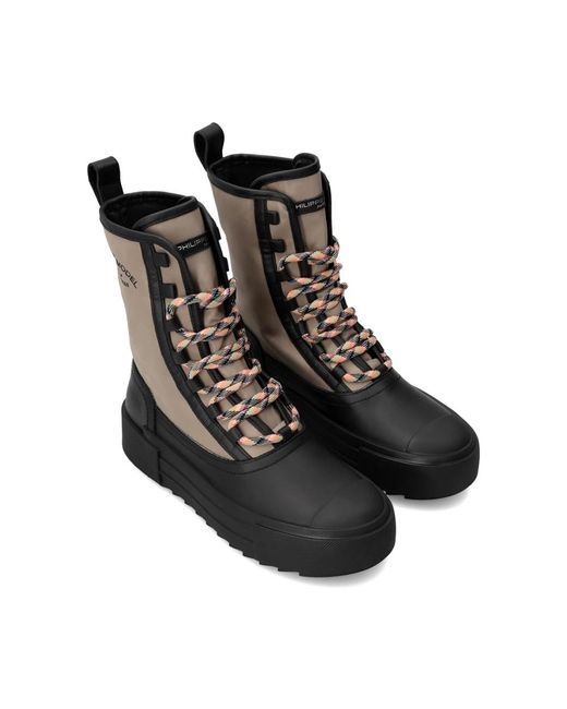 Philippe Model Schoenen ,Veelkleurig ,Leer Sneakers Paris Haute Tennis in het Black