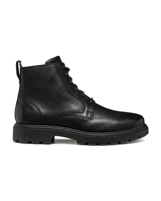 Geox Black Lace-Up Boots for men