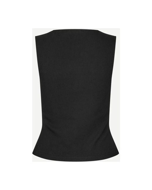 Samsøe & Samsøe Black Sleeveless Tops