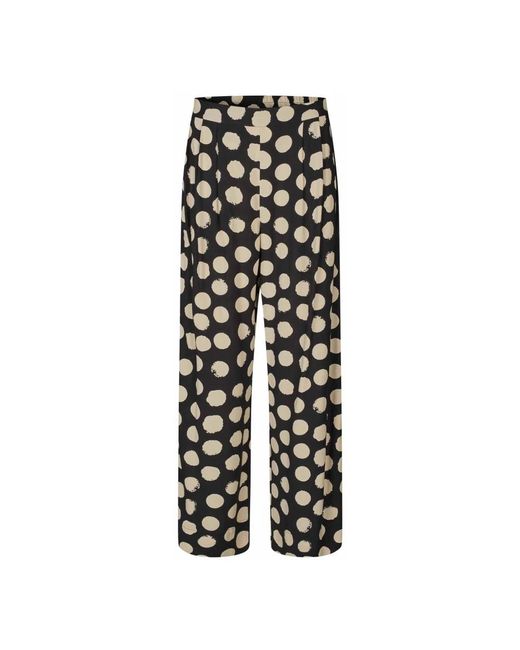Straight Trousers Masai de color Black