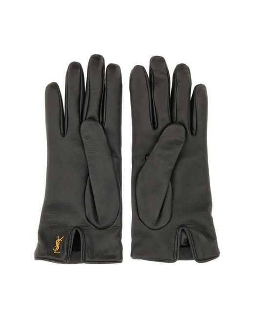 Saint Laurent Black Gloves