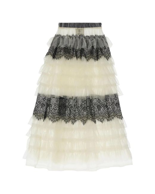 5 PROGRESS White Midi Skirts