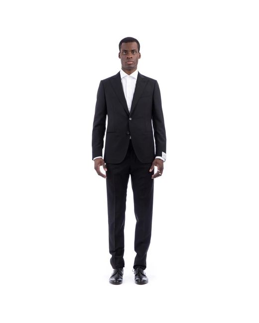 Single Breasted Suits Caruso de hombre de color Black