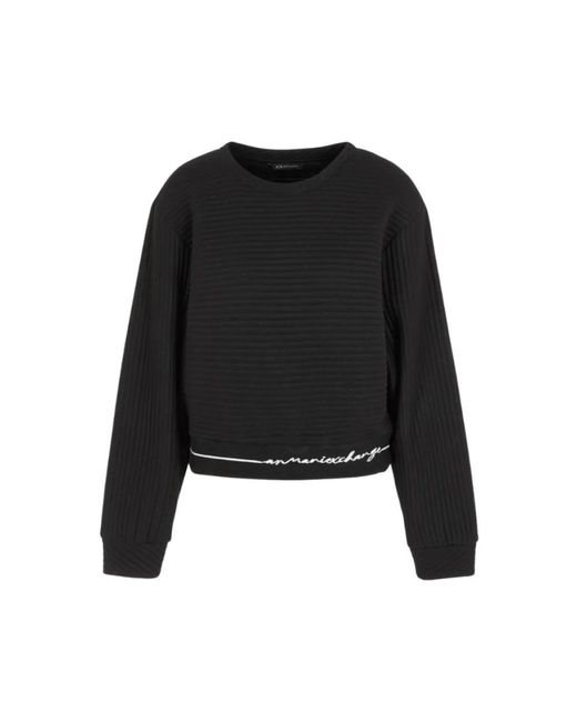 Armani Exchange Black Sweatshirts