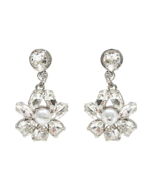 Simone Rocha Metallic Heartbloom Drop Earrings