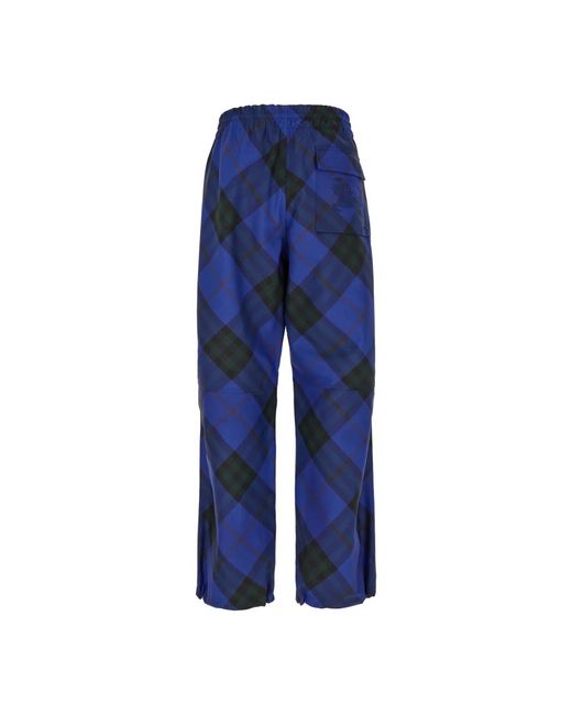 Burberry Blue Straight Trousers for men