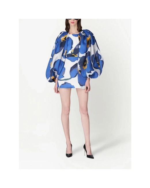 Carolina Herrera Blue Short Dresses
