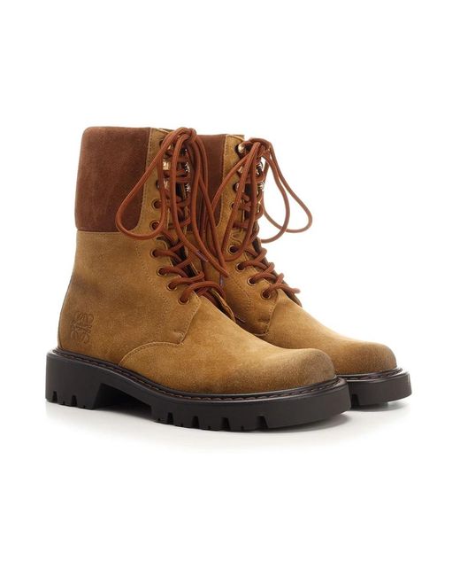 Loewe Brown Lace-Up Boots for men