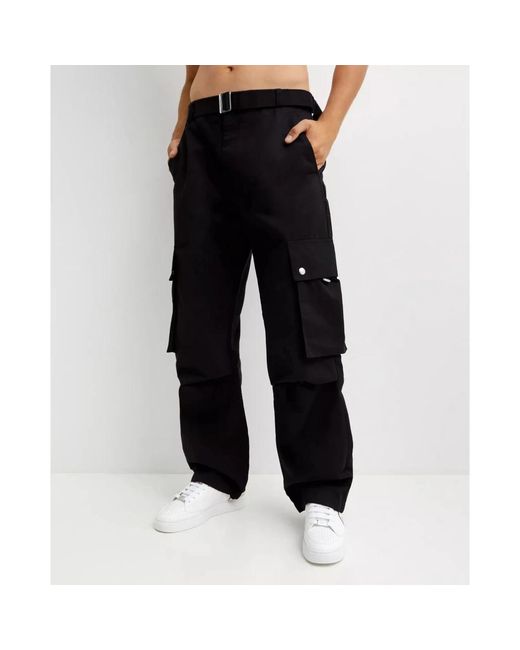 Jacquemus Black Straight Trousers for men