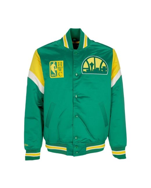 Bomber Jackets Mitchell & Ness de hombre de color Green