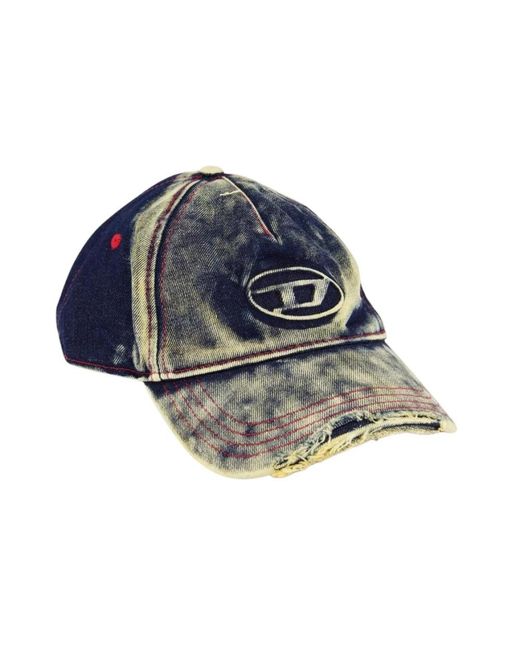 DIESEL Accessoires ,Blauw ,Katoen C-Seymon Cap in het Blue voor heren
