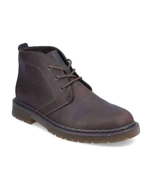 Rieker Gray Lace-Up Boots for men