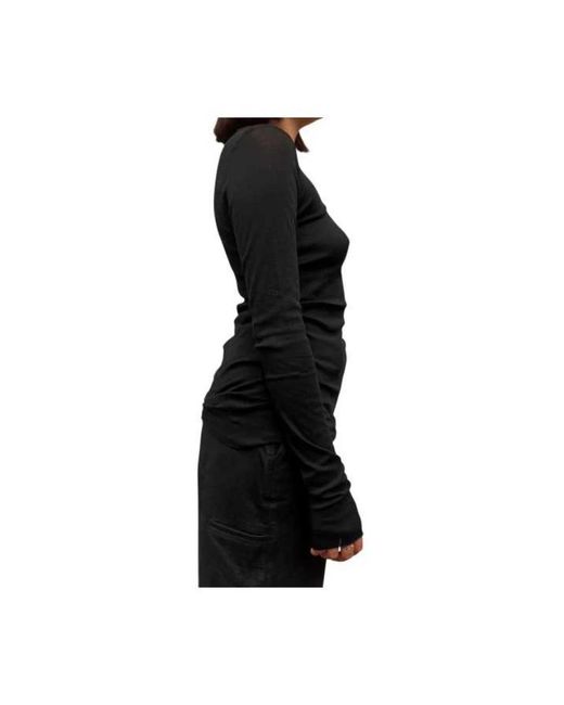 Rick Owens Black Long Sleeve T-Shirts