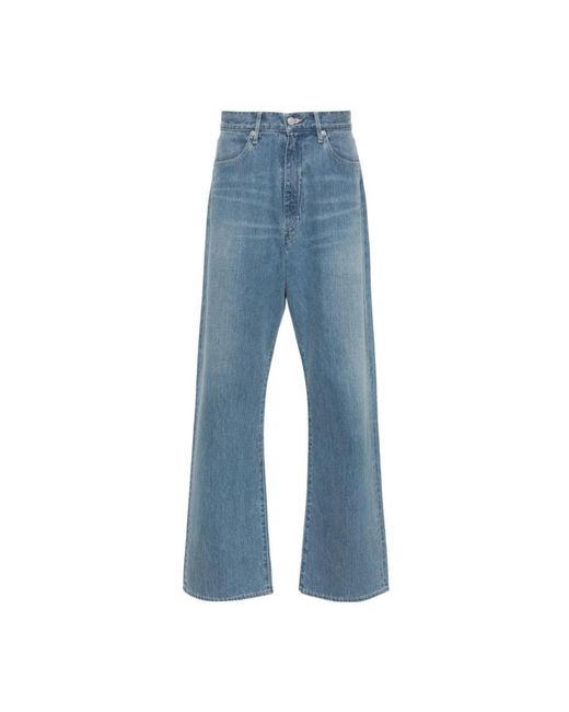 Auralee Blue Straight Jeans for men
