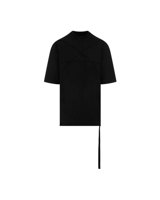 Rick Owens Schwarzes baumwoll-t-shirt jumbo ss in Black für Herren