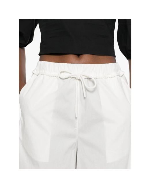 Pinko White Long Shorts