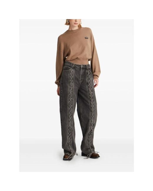 ROTATE BIRGER CHRISTENSEN Round-Neck Knitwear in het Brown