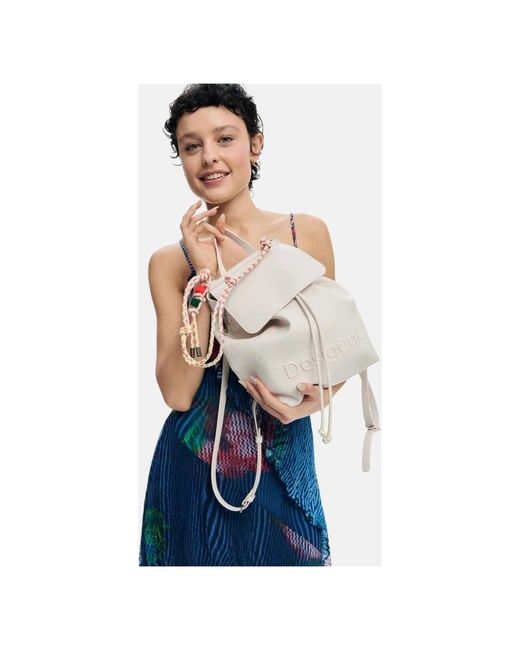 Desigual White Backpacks