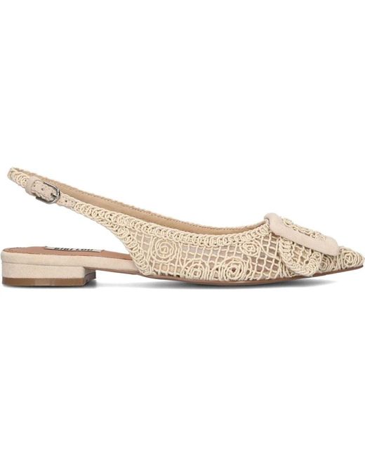 Bibi Lou Natural Weiße Slingbacks Mit Geflochtenem Seildetail