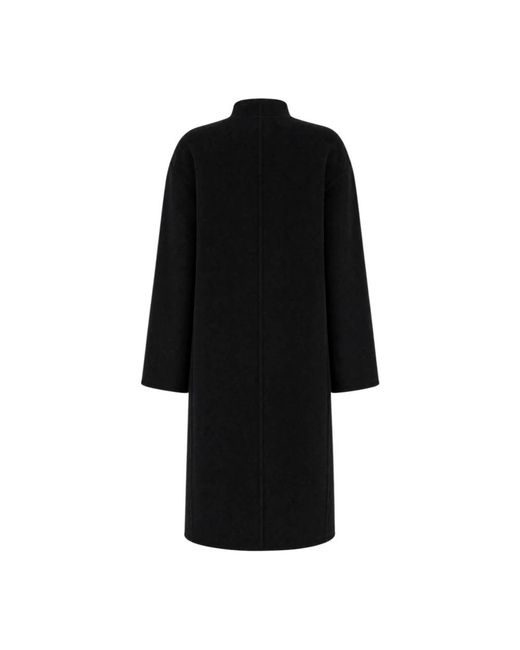 Alberta Ferretti Black Belted Coats