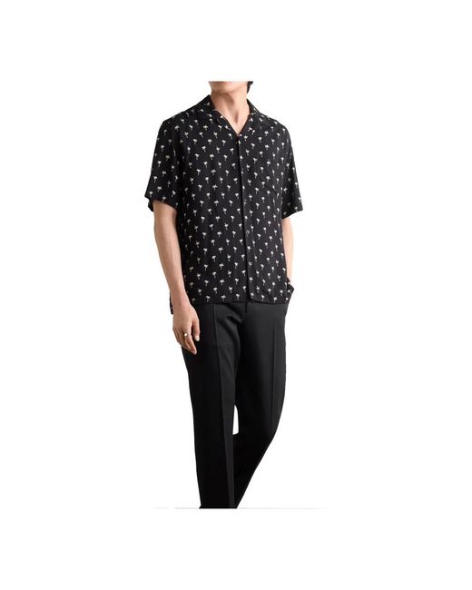 Céline Schwarzes Hawaiihemd Aw24 in Black für Herren