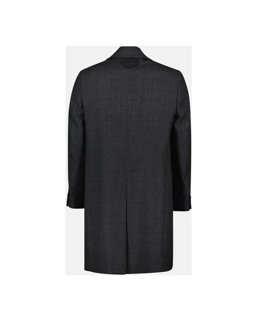 Single-Breasted Coats Prada de hombre de color Black