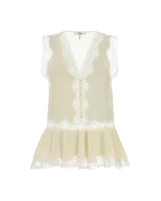 Chloé Tops ,Wit ,Sleeveless Tops in het White