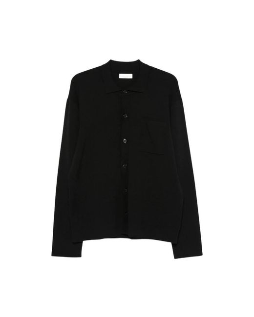 Roberto Collina Ribbed Polo in het Black voor heren