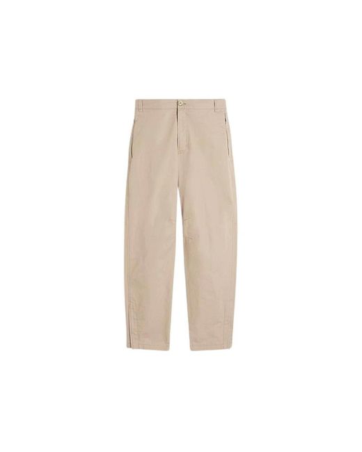 Lanvin Broeken ,Katoen Wijde Broek in het Natural voor heren