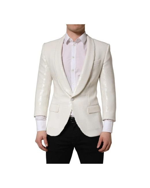 Dolce & Gabbana White Blazers for men