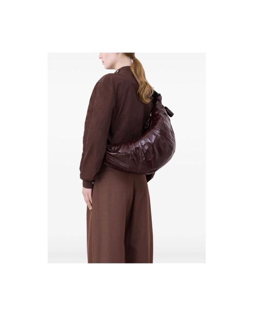 Lemaire Chocoladebruine Knoopdetail Schoudertas in het Brown