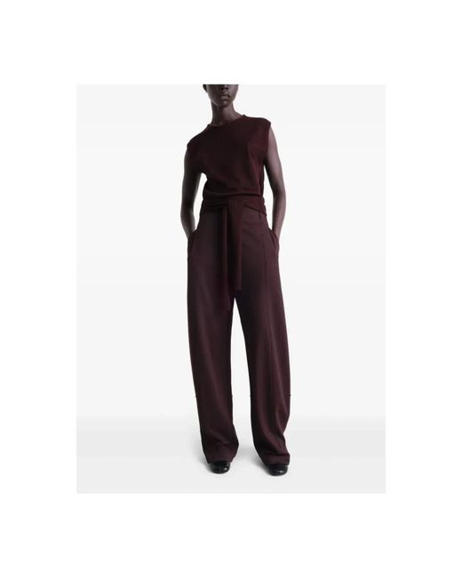 Lemaire Purple Straight Trousers