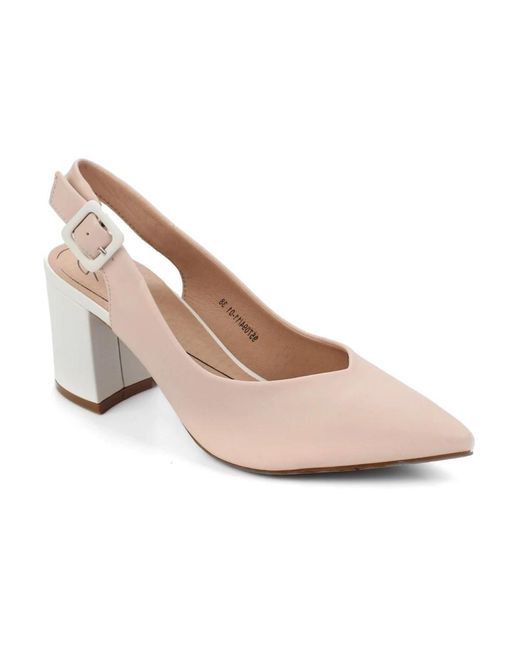 Keddo Schoenen ,Roze ,Elegante Halfopen Pumps in het Pink