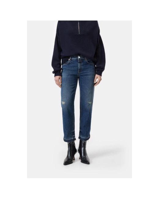Closed Jeans ,Blauw ,Denim Slim Fit Straight Leg Jeans in het Blue