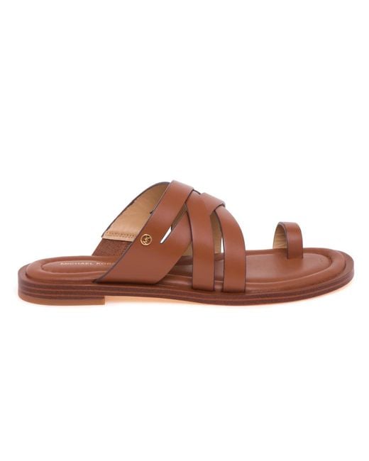 Michael Kors Brown Flip Flops