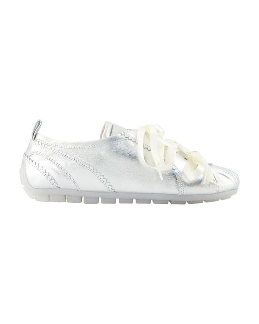 Simone Rocha Schoenen ,Grijs ,Leer Ballerina Grip Trainer in het White