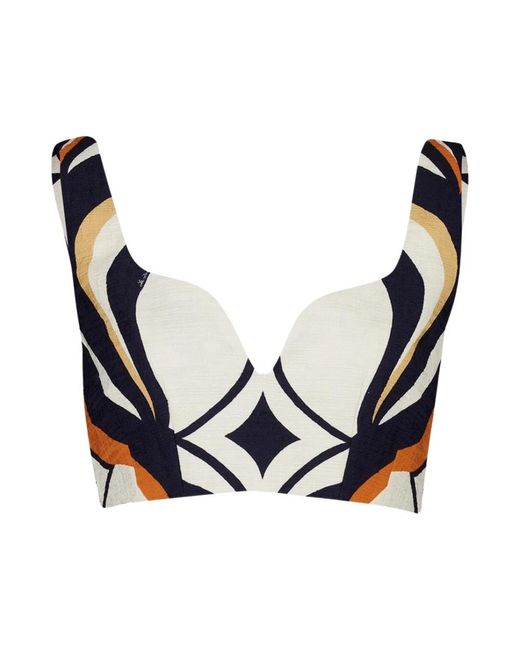 LaDoubleJ Baia Crop Top in het Blue
