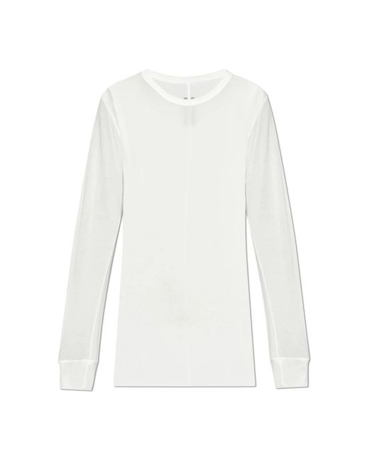 Rick Owens White Long Sleeve Tops for men